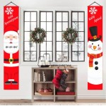 Χριστουγεννιάτικο banner - πανο - αφίσα, Χιονάνθρωπος  με ευχές  32cmx180cm