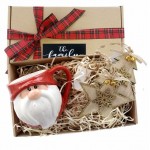 Κούπα Άγιος βασίλης & Ξύλινα διακοσμητικά , Αστέρι, Δέντρο, χριστουγεννιάτικο σετ δώρου, Gift Box 