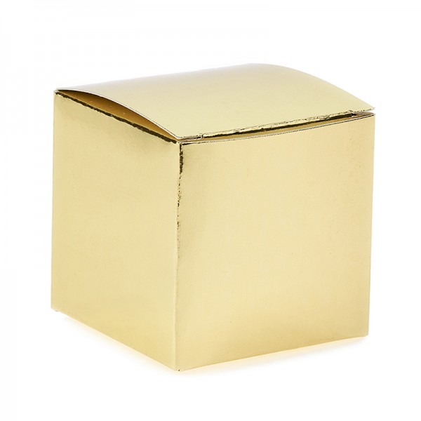 Χάρτινο κουτάκι χρυσό 6x6cm