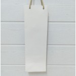 Χάρτινη τσάντα για μπουκάλι, ιβουάρ με υφή υφάσματος, 40,5x11,5x11,5cm